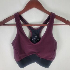 Heroine Sport Womens Sports Bra‎ Size Small Plum Racerback Wireless Activewear